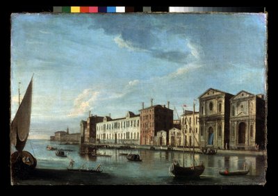 View of Santo Spirito and Zattere in Venice by Francesco Tironi
