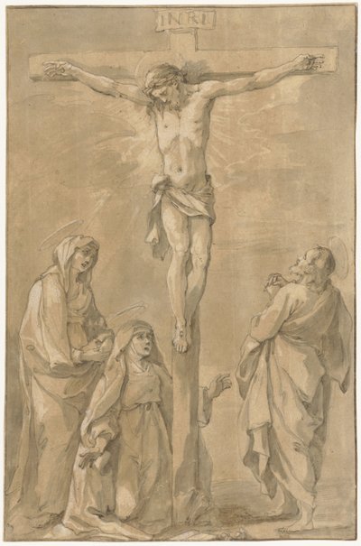 Christ on the Cross, with Mary, Catherine of Siena, and John by Francesco Vanni