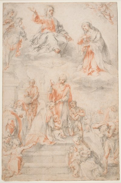 Saint Ansano Baptizing the Sienese by Francesco Vanni
