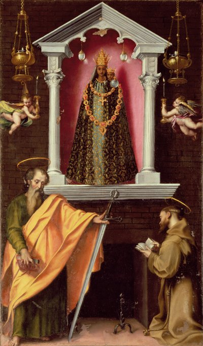 The Madonna of Loreto with Saint Paul and Saint Francis by Francesco Vanni