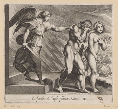 Expulsion from Paradise by Francesco Villamena