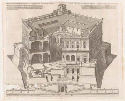 Speculum Romanae Magnificentiae: Farnese Palace by Francesco Villamena