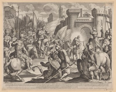 Conquest of Coimbra by Ferdinand I of León by Francesco Villamena