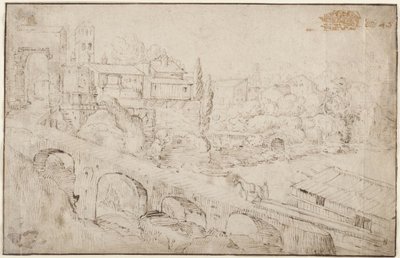 View of the River Tiber by Francesco Villamena