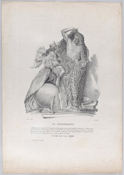 Prince Raimondo di Sangro disentangling himself from the net of worldly cares, ca. 1840-50 by Francesco Wenzel