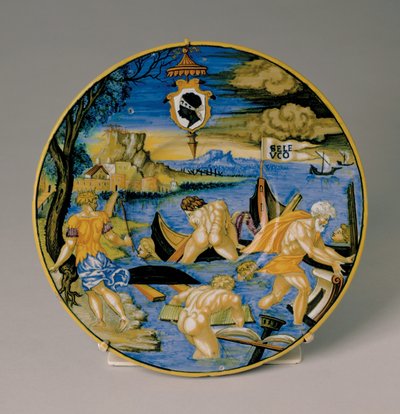 Plate with the Sinking of the Fleet of Seleucus by Francesco Xanto Avelli