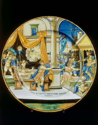 Temptation of Guiseppe Ebreo, plate by Francesco Xanto Avelli, Museo Nazionale del Bargello, Florence by Francesco Xanto Avelli
