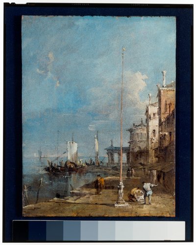 Capriccio with a Triumphal Arch and Urban Background by Francesco and/or Gian Antonio (1699 1761) Guardi
