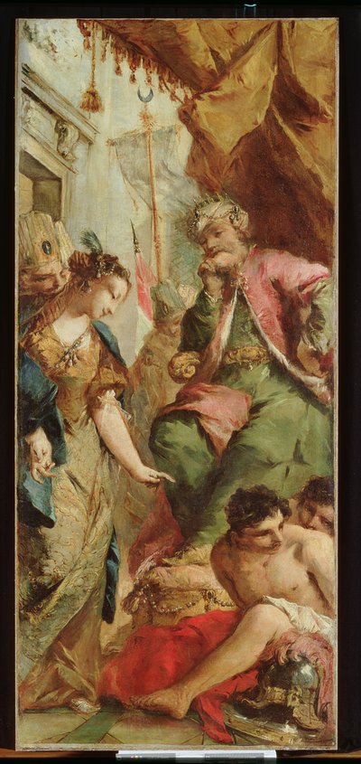 Sophronia Asking the Saracen King Aladine to Release the Christian Prisoners by Francesco and/or Gian Antonio (1699 1761) Guardi