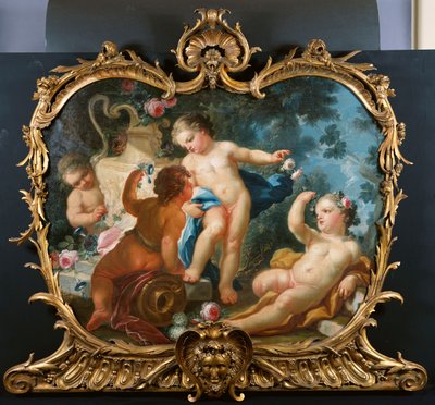 An Overdoor with Putti Disporting by Francesco de Mura