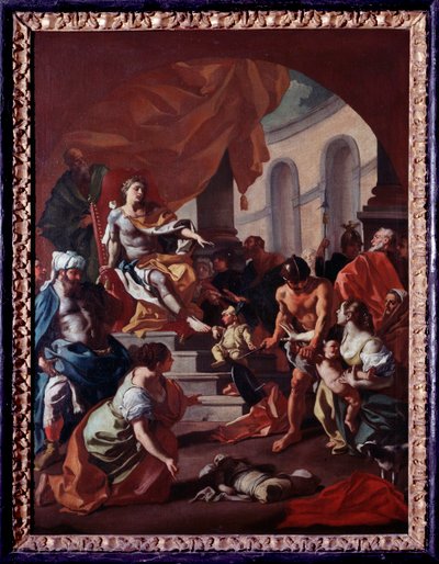 Judgment of Solomon (Painting by Francesco de Mura) by Francesco de Mura