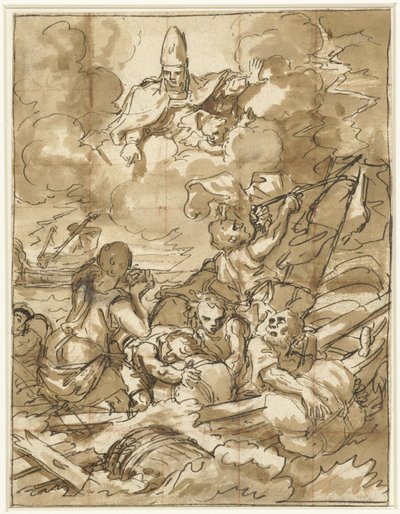Saint Nicholas Calms the Storm at Sea by Francesco de Mura