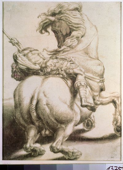 Rider Pierced by a Spear by Francesco de Rossi Salviati