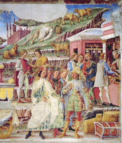 The Triumph of Mercury: June, from the Room of the Months, c.1467-70 (detail) by Francesco del Cossa