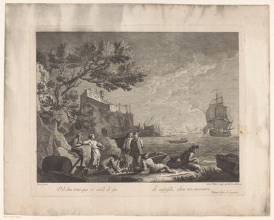Figures by the Sea (series title: Landscapes with Fishermen) by Francesco del Pedro