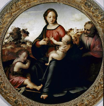 Holy Family with the Little St John the Baptist by Francesco di Cristofano Franciabigio