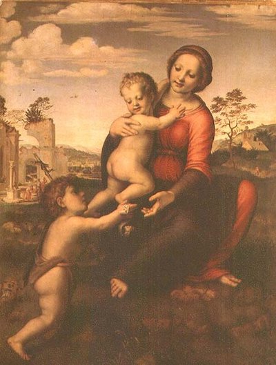 Madonna of the Well or Madonna and Child with the Young St. John the Baptist by Francesco di Cristofano Franciabigio