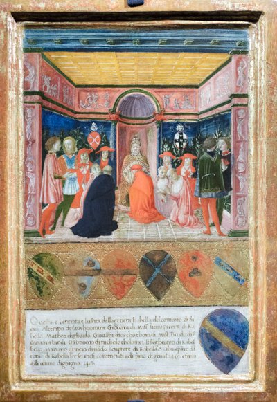Pius II Appoints Cardinal His Nephew Francesco Tedeschini Piccolomini by Francesco di Giorgio Martini
