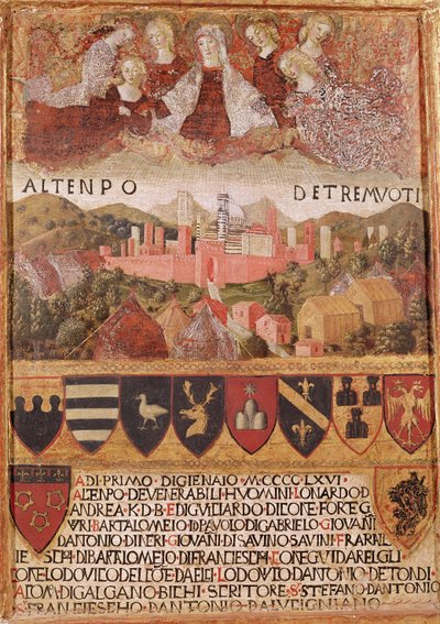 The Virgin protecting Siena against earthquakes in 1466 by Francesco di Giorgio Martini