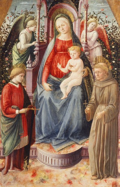 The Madonna and Child with Saints Julian and Francis by Francesco di Stefano Pesellino