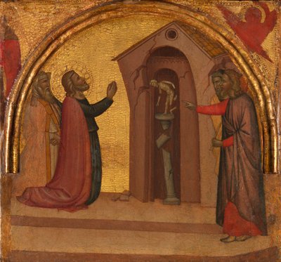 Saint John the Evangelist Causes a Pagan Temple to Collapse by Francescuccio Ghissi