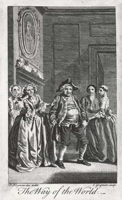 Scene from The Way of the World, by William Congreve, Engraving by Charles Grignon from a Drawing by Francis Hayman by Francis (after) Hayman