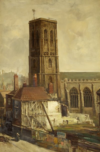 View of Temple Church by Francis Abel William Taylor Armstrong
