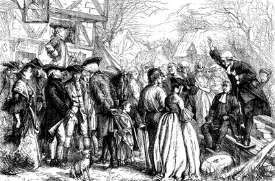 John and Charles Wesley Preaching in the Open Air at Bristol by Francis Arthur Fraser