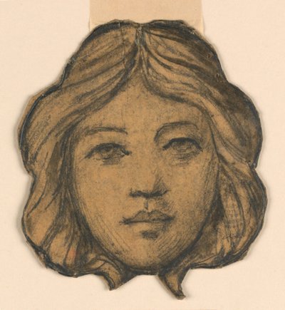 Head of a Woman (Project for Stained Glass) by Francis Augustus Lathrop