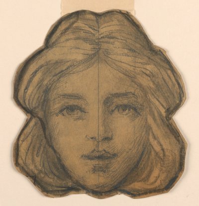 Head of a Woman (Project for Stained Glass) by Francis Augustus Lathrop