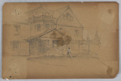 Porte-cochère, Scott Cottage by Francis Augustus Lathrop