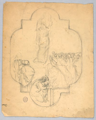 Sketch for a Window or Ceiling by Francis Augustus Lathrop