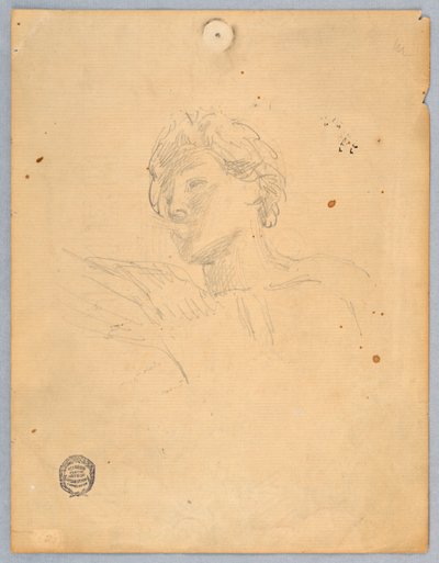 Sketch for the Head of an Angel by Francis Augustus Lathrop