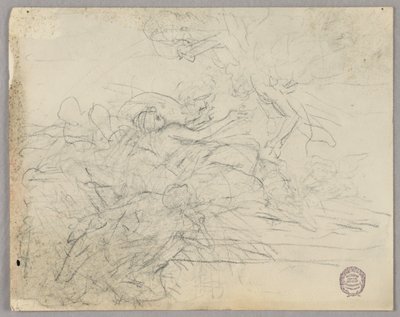 Sketch of Figural Group for Ascension by Francis Augustus Lathrop
