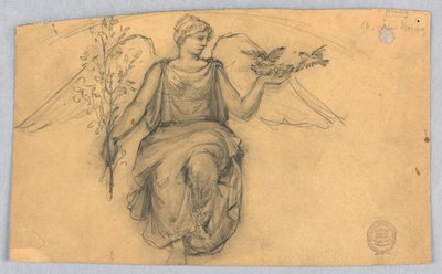 Spring, Sketch of Winged Figure by Francis Augustus Lathrop