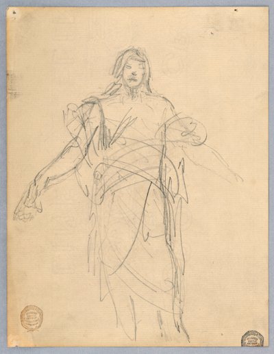 Study for Christ, Chancel of St. Bartholomew, New York by Francis Augustus Lathrop