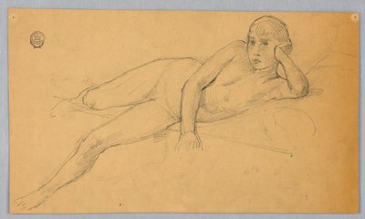 Study of Nude Figure by Francis Augustus Lathrop