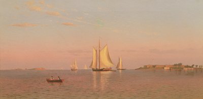 View of Boston Harbour Near Castle Island by Francis Augustus Silva