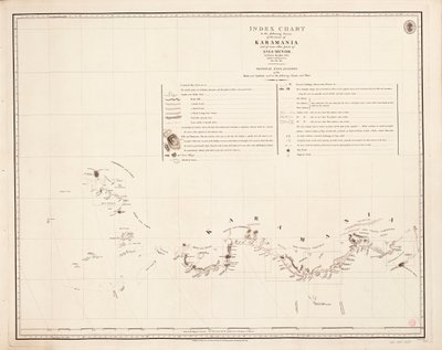 Index chart to the following survey of the coast of Karamania by Francis Beaufort