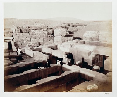 An Excavated Temple at the Foot of the Sphinx, Giza, Egypt by Francis Bedford