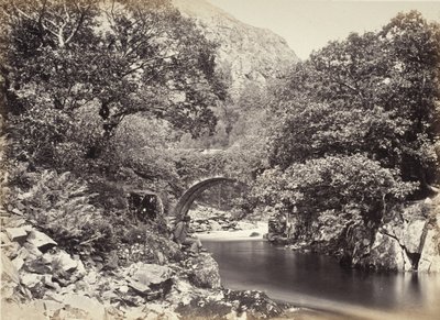 Beddgelert, Pont Aberglaslyn, From Below Bridge, No. 2. (517) by Francis Bedford
