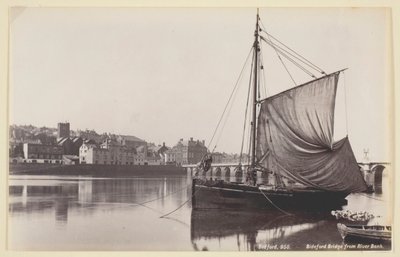 Bideford Bridge from River Bank by Francis Bedford