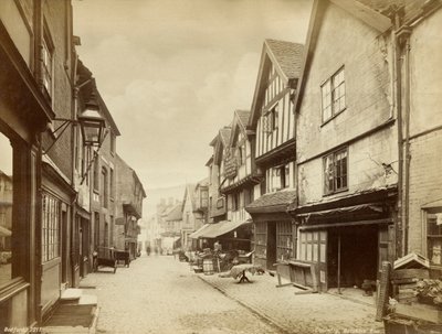 Butcher Row, Medieval Street in Coventry, Warwickshire by Francis Bedford