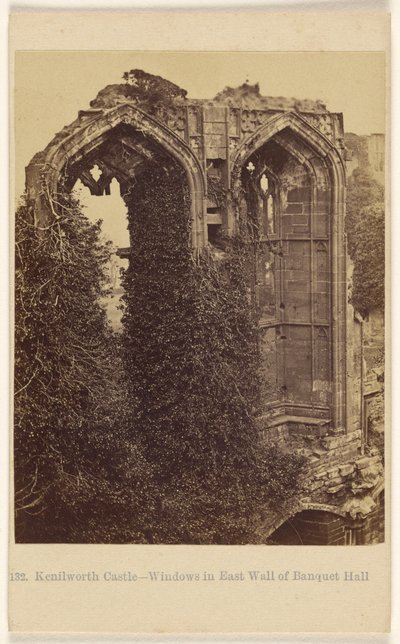 Kenilworth Castle - Windows in East Wall of Banquet Hall by Francis Bedford