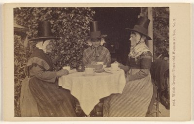Welsh Group - Three Old Women at Tea, No. 3 by Francis Bedford