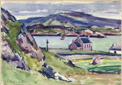 Figure and Kirk, Iona by Francis Campbell Boileau Cadell