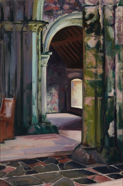 Iona Abbey, Interior by Francis Campbell Boileau Cadell