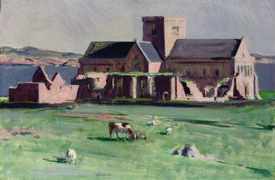 Iona Abbey from the northwest by Francis Campbell Boileau Cadell