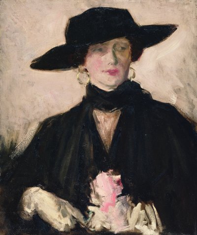 Lady in a Black Hat by Francis Campbell Boileau Cadell