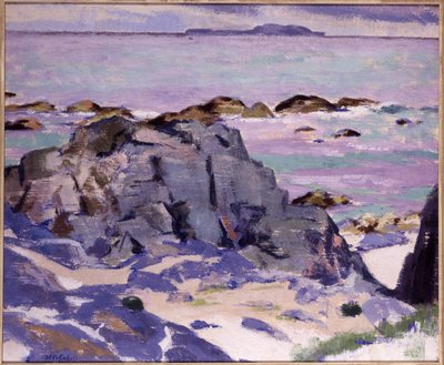 Lunga from above Mermaids, Iona by Francis Campbell Boileau Cadell